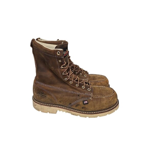 Thorogood Men's 8 " Steel Toe Work Boot (U.S.A.) 804-4378 Brown Size 12D - Picture 2 of 7